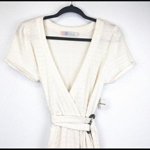 Free people Beach cream belted Freesia midi dress